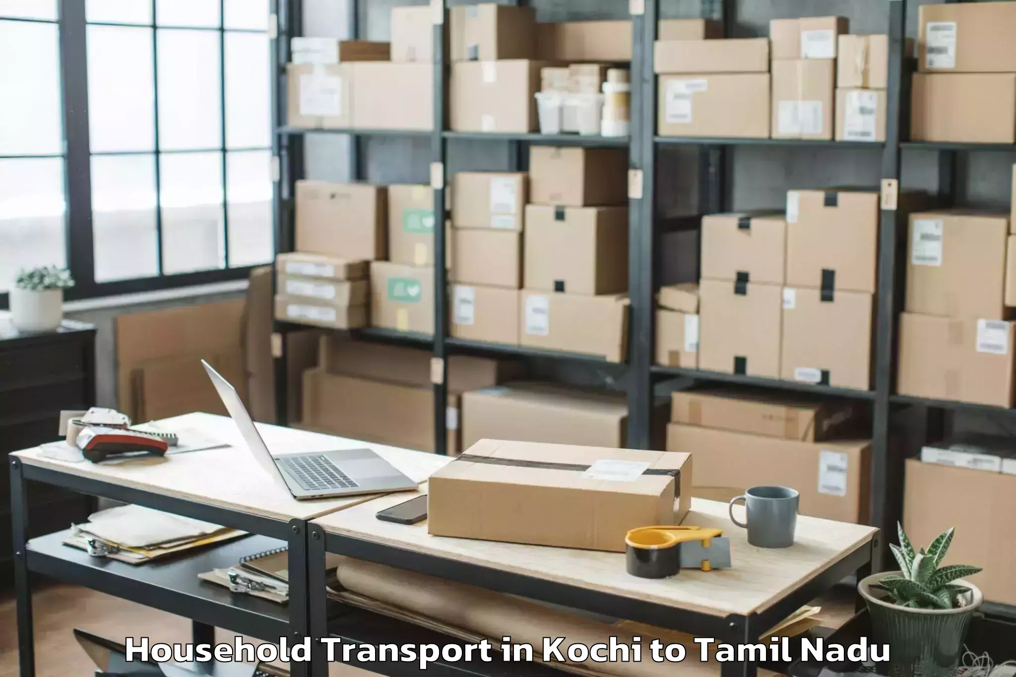 Top Kochi to Tiruchirappalli Airport Trz Household Transport Available